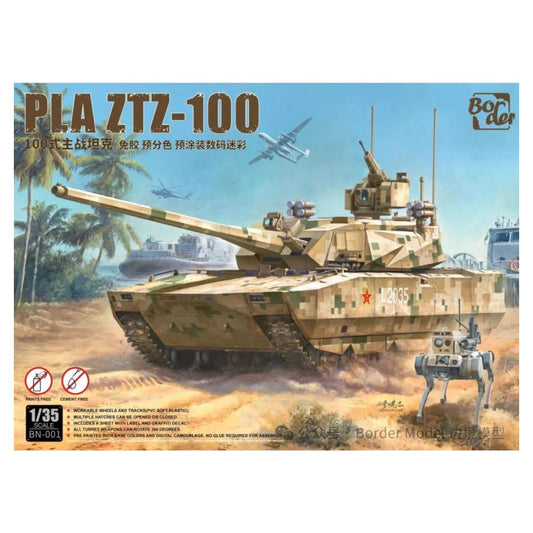 Border Models BN-001 PLA ZTZ-100 Pre Painted 1:35 Snap Fit Model Kit