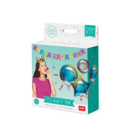 Legami Birthday Party Kit – “It’s Party Time” Decorations