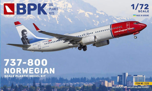 Big Plane Kits 7220 Boeing 737-800 Norwegian 1:72 Model Kit
