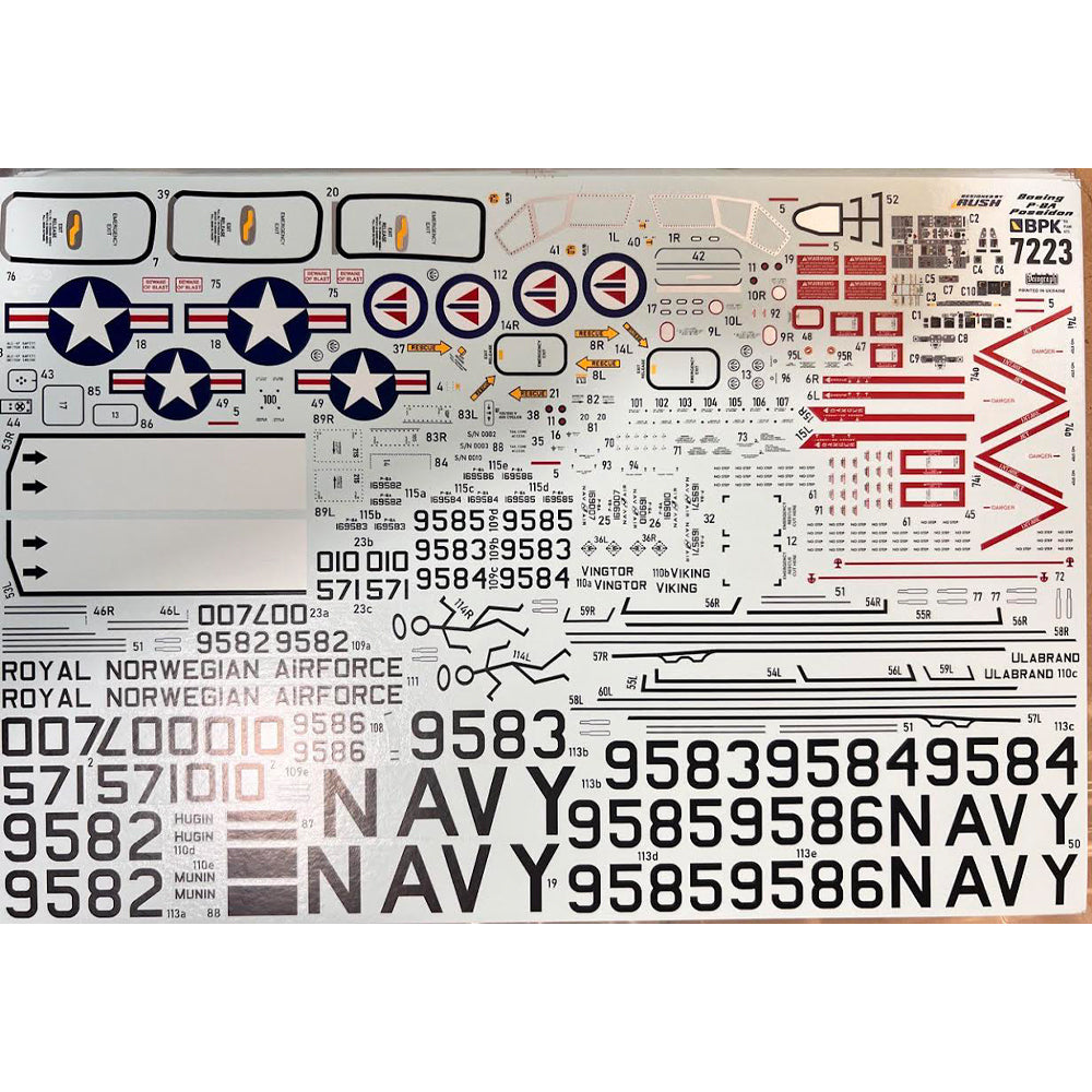 Big Plane Kits 7223 Poseidon P-8 w/AN/APS-154 AAS 1:72 Model Kit