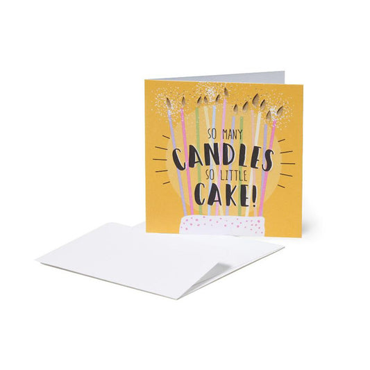 Legami Small Greeting Card - So Many Candles So Little Cake!