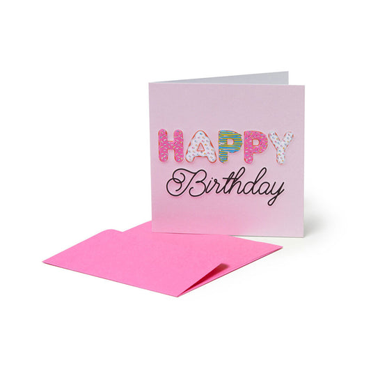 Legami Small Greeting Card - Happy Birthday - Donut Toppings