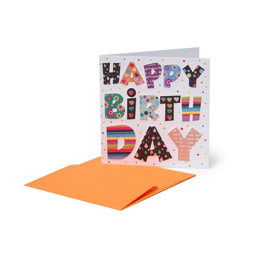 Legami Small Greeting Card - Happy Birthday - Decorative