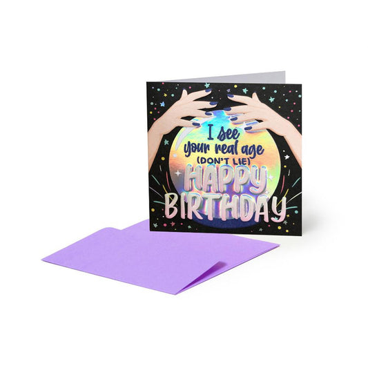 Legami Small Greeting Card - Happy Birthday - Crystal Ball