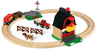 BRIO 33719 Farm Railway Set Wooden Toys