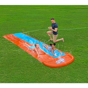 Bestway H2OGO! Double 16ft Water Slide Extra Slippy Built in Sprinklers 52328