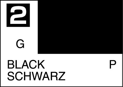 Mr. Hobby Mr. Colour - 002 - Black 10ml Acrylic Model Paint