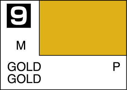 Mr. Hobby Mr. Colour - 009 - Gold 10ml Acrylic Model Paint