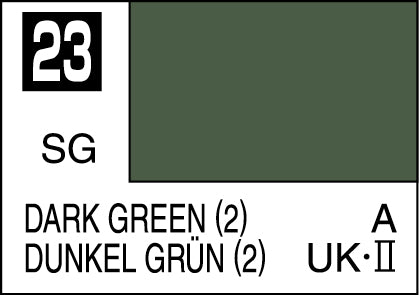 Mr. Hobby Mr. Colour - 023 - Dark Green (2) 10ml Acrylic Model Paint