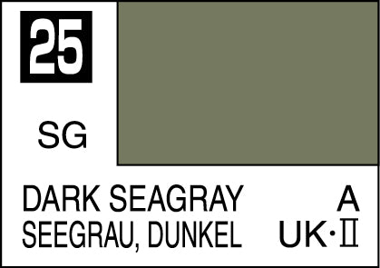 Mr. Hobby Mr. Colour - 025 - Dark Seagray 10ml Acrylic Model Paint