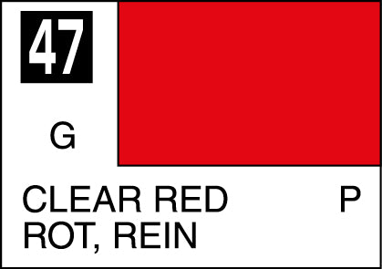 Mr. Hobby Mr. Colour - 047 - Clear Red 10ml Acrylic Model Paint