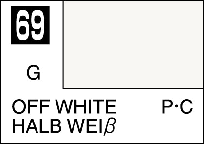 Mr. Hobby Mr. Colour - 069 - Off White 10ml Acrylic Model Paint