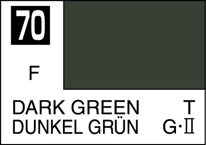 Mr. Hobby Mr. Colour - 070 - Dark Green 10ml Acrylic Model Paint