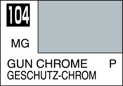 Mr. Hobby Mr. Colour - 104 - Gun Chrome 10ml Acrylic Model Paint