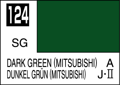 Mr. Hobby Mr. Colour - 124 - Dark Green (Mitsubishi) 10ml Acrylic Model Paint
