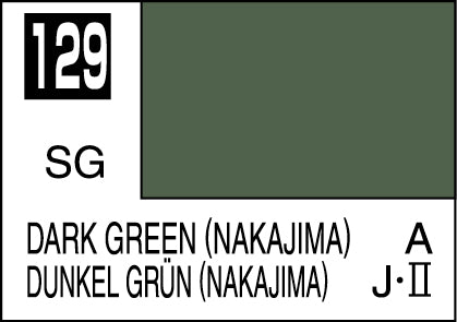 Mr. Hobby Mr. Colour - 129 - Dark Green (Nakajima) 10ml Acrylic Model Paint