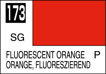 Mr. Hobby Mr. Colour - 173 - Fluorescent Orange 10ml Acrylic Model Paint