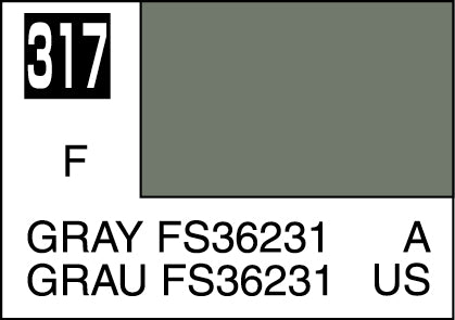 Mr. Hobby Mr. Colour - 317 - Gray FS36231 10ml Acrylic Model Paint