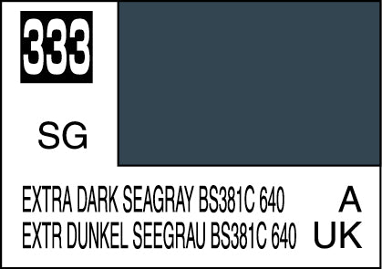 Mr. Hobby Mr. Colour - 333 - Extra Dark Seagray 10ml Acrylic Model Paint