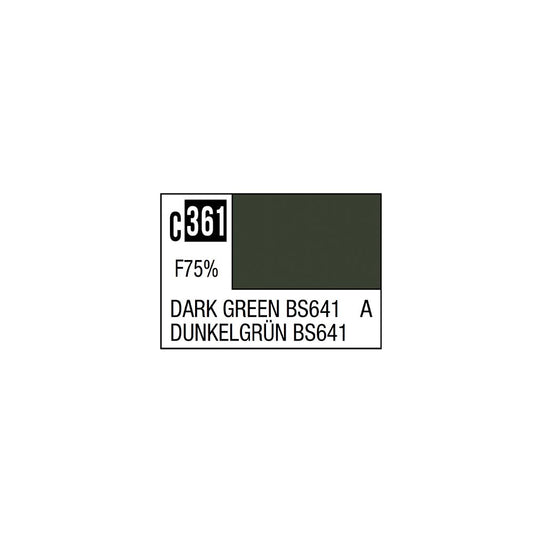 Mr. Hobby Mr. Colour - 361 - Dark Green BS641 10ml Acrylic Model Paint