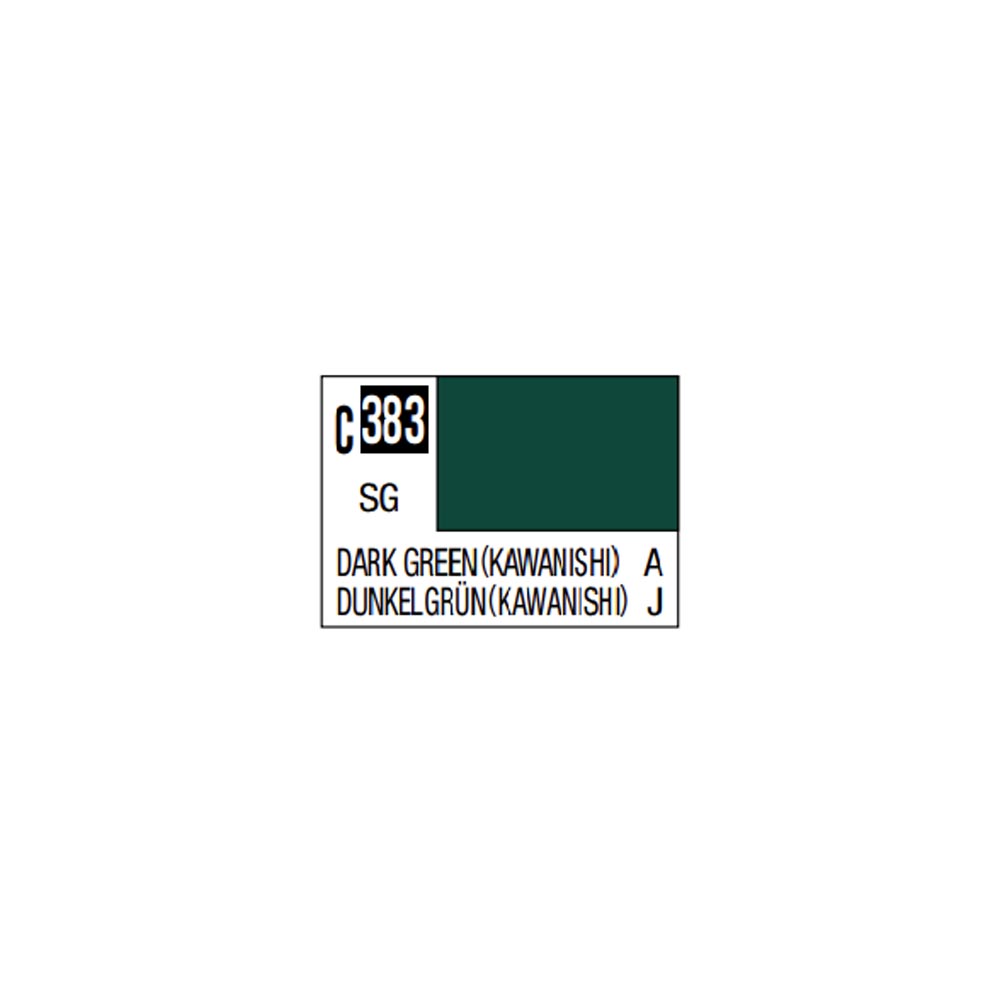Mr. Hobby Mr. Colour - 383 - Dark Green (Kawanishi) 10ml Acrylic Model Paint
