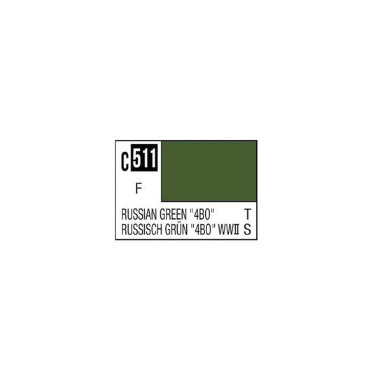 Mr. Hobby Mr. Colour - 511 - Russian Green "4BO" 10ml Acrylic Model Paint