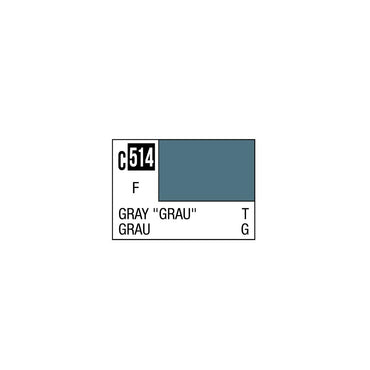 Mr. Hobby Mr. Colour - 514 - Gray "Grau" 10ml Acrylic Model Paint