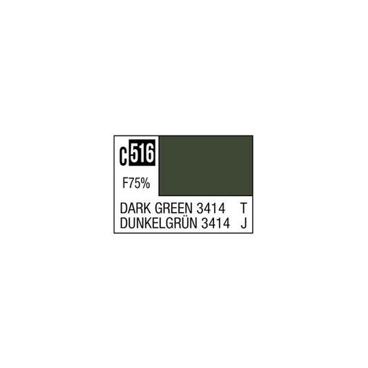 Mr. Hobby Mr. Colour - 516 - Dark Green 3414 10ml Acrylic Model Paint