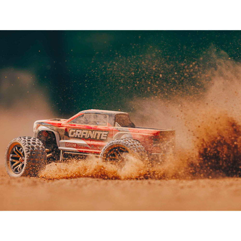 Arrma Granite GROM MT 4WD 1:18 RTR RC Car - Red ARA2102T2
