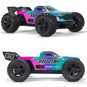 Arrma Mini Kraton 3S DSC 4x4 1:16 RTR RC Truck w/Battery & Charger - Teal/Pink