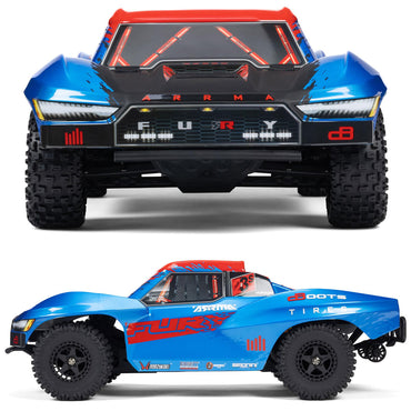 Arrma FURY 223S BLX 4X2 SCT w/DSC 1:10 RTR RC Car - Blue
