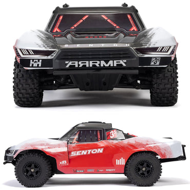 Arrma SENTON 223S BLX 4X4 SCT w/DSC 1:10 RTR RC Car - Red/Gunmetal