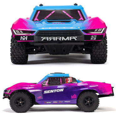 Arrma SENTON 223S BLX 4X4 SCT w/DSC 1:10 RTR RC Car - Blue/Purple