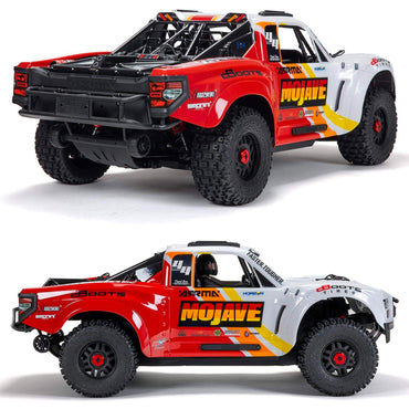 Arrma Mojave 4x4 4S BLX Desert Truck 1:8 RTR RC Car - White/Red ARA4404T1