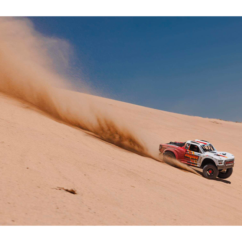 Arrma Mojave 4x4 4S BLX Desert Truck 1:8 RTR RC Car - White/Red ARA4404T1