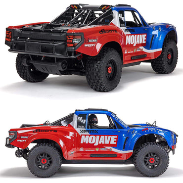 Arrma Mojave 4x4 4S BLX Desert Truck 1:8 RTR RC Car - Blue/Red ARA4404T2