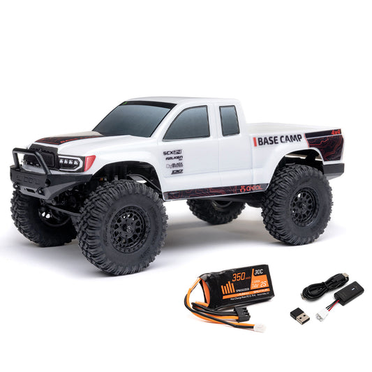 Axial SCX24 Base Camp 4WD RTR 1:24 Rock Crawler - White