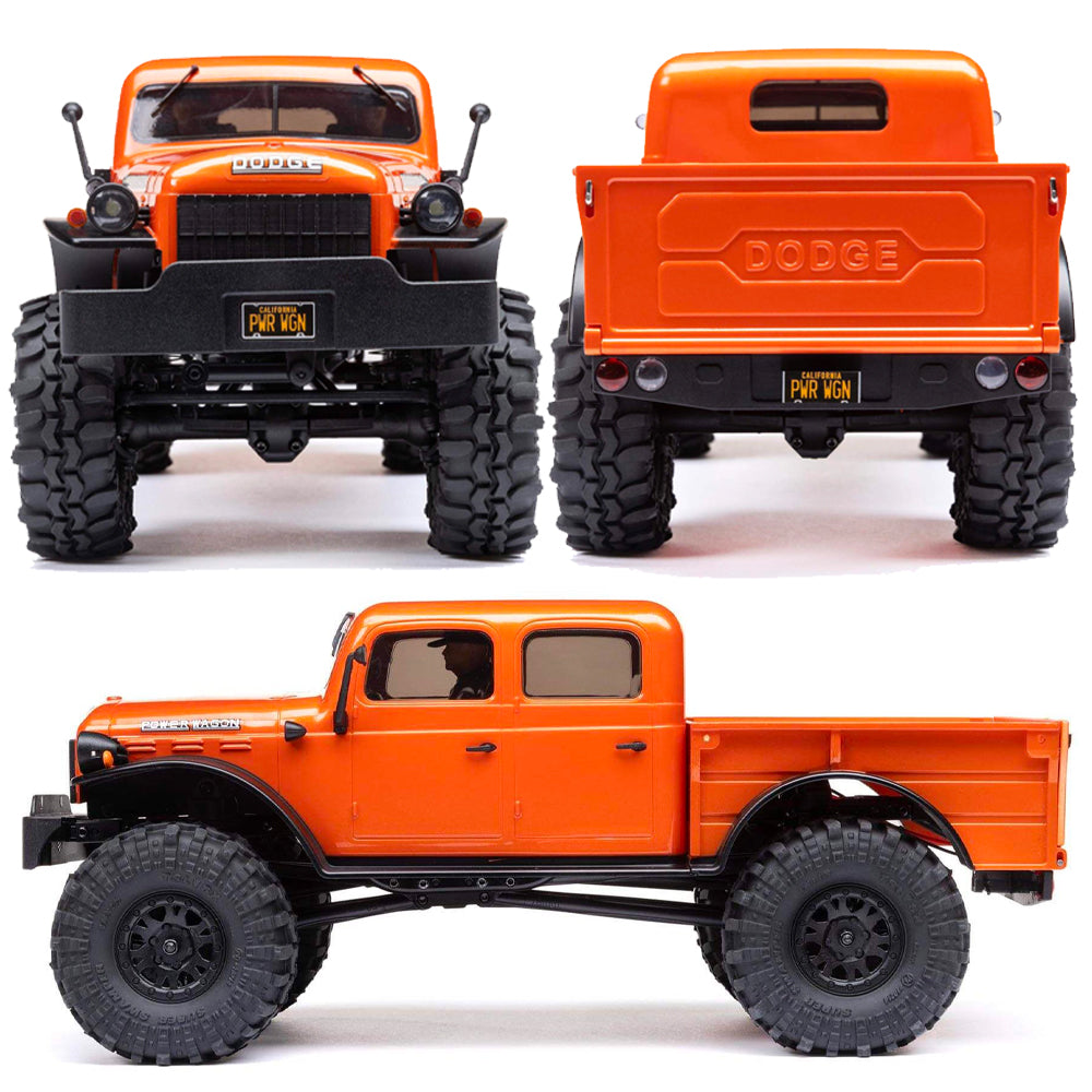 SCX24 Dodge Power Wagon 4WD 1:24 RTR Rock Crawler - Orange AXI00007T1