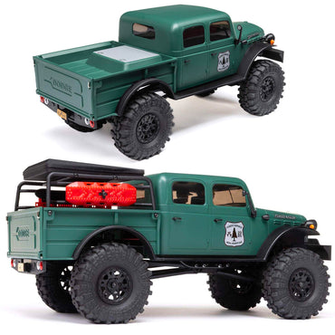 SCX24 Dodge Power Wagon 4WD 1:24 RTR Rock Crawler - Green AXI00007T2