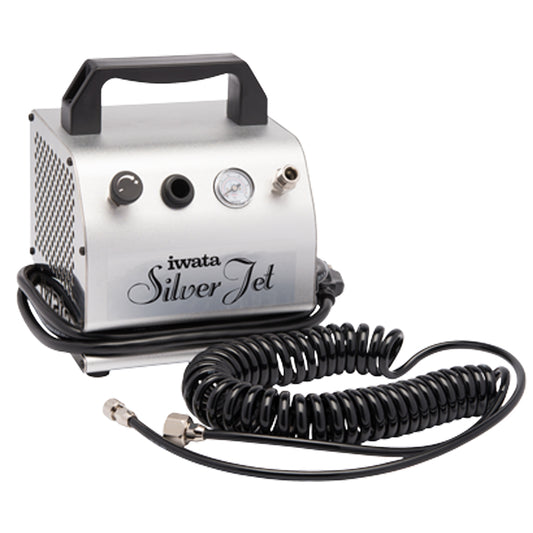 Iwata Silver Jet Airbrush Compressor Single Piston w/Hose