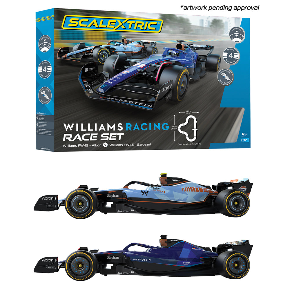 Scalextric C1450M Williams Racing FW45 Albon v Sargeant Slot Car Race Set