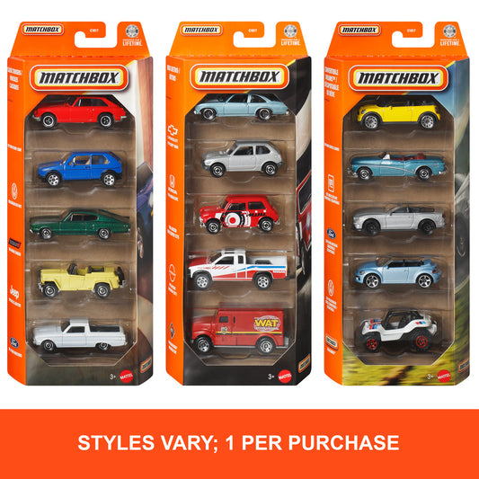 Matchbox 1:64 Diecast Vehicle 5-Pack (Assorted)