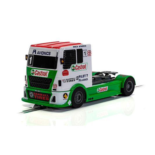 Scalextric Slot Car C4156 Racing Truck - Red & Green & White