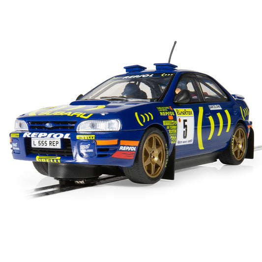 Scalextric C4555 Subaru Impreza WRX - 1995 Carlos Sainz 1:32 Slot Car - No Case
