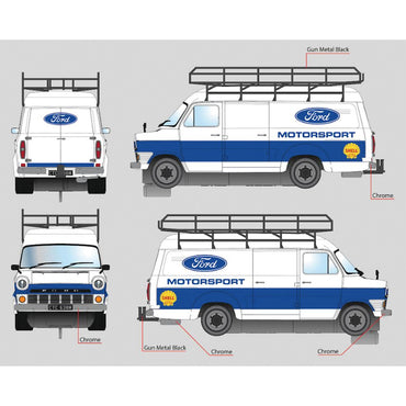 Scalextric C4649A Ford Transit MK1 and MK1 Escort - Ford Motorsport Twin Pack
