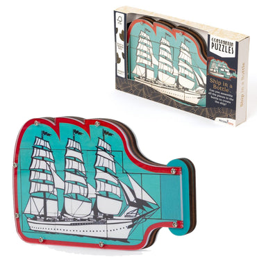 Ship in a Bottle - Constantin Puzzle Wooden Brain Game from Recent Toys C5099