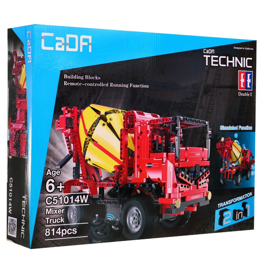 CaDA Mixer Truck/Scissor Lift 2-in-1 Brick Model 814pcs 51014W