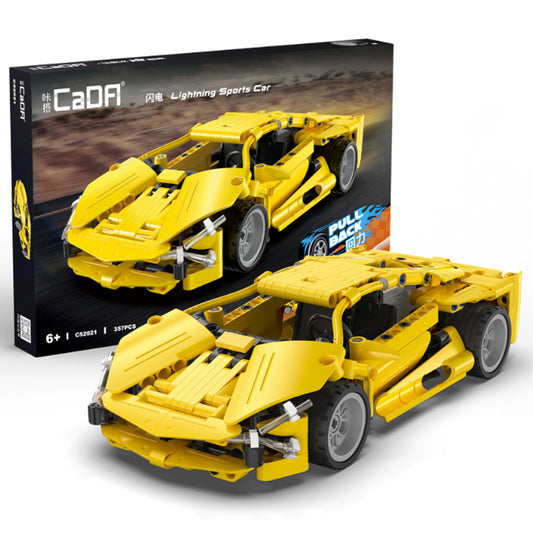 CaDA Lightning Sports Car 1:18 Pull Back Brick Model Age 6+ 357pcs 52021W