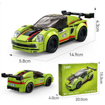 CaDA Emerald Shadow Sprint Racing Car Brick Model 158pcs C55061W