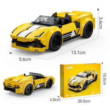 CaDA Golden Star Crest Racing Car Brick Model 160pcs C55062W
